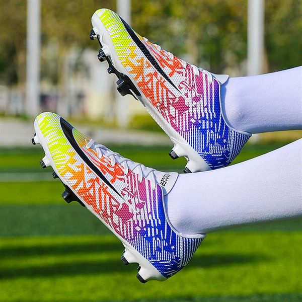 

35-45 plus size low ankle men long spikes football boots breathable soccer shoes original futsal sock cleats training sneakers257e, Black;brown