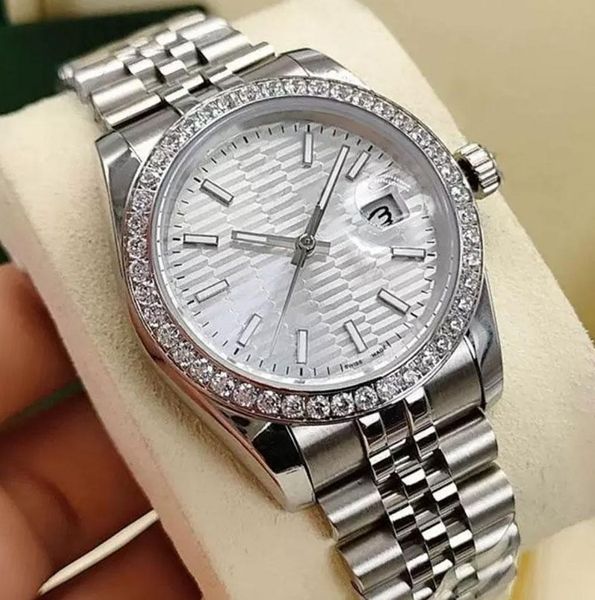 

fashion designer watch ladies sports waterproof sapphire date band diamond dial stainless steel folding strap lover gift classic wristwatche, Slivery;brown