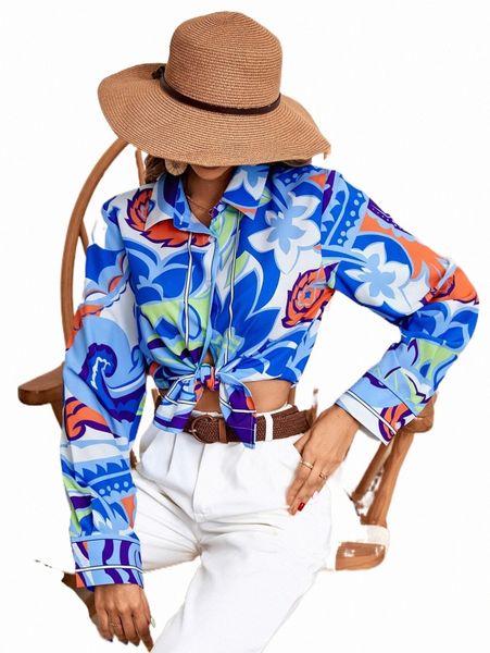 

women's blouses & shirts floral print button front shirt b0cw#, White