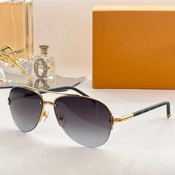 

New Vintage Double Beam Metal Frame Sunglasses M1107 CONSPIRATION for Men Luxury UV protectio Oval Sun Glasses Fishing canvas to cover the nose bridge and arms Oculos