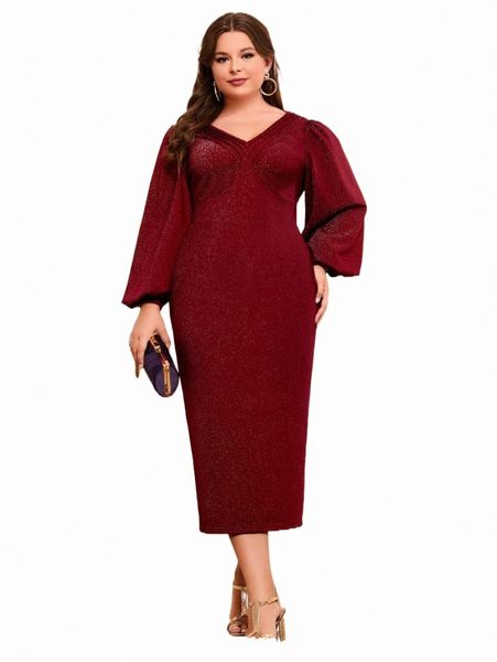 

plus size dresses plus lantern sleeve split back dress l9ao#, Black