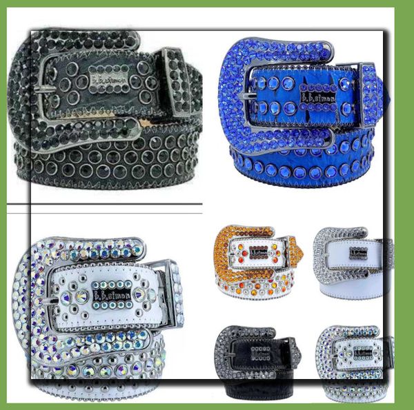 

fashion designer belts women mens bb simon rhinestone belt with bling rhinestones width 4.0cm waistband9981, Black;brown