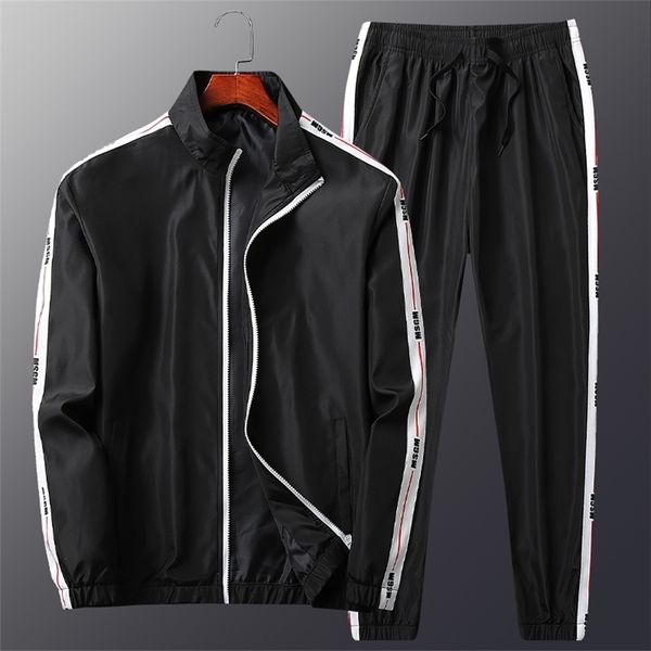 

mens tracksuits spring and autumn korean mens sports leisure twopiece loose simple leisu 220906, Gray