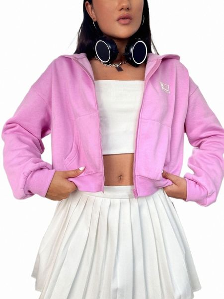 

women's hoodies & sweatshirts letter patched detail drop shoulder sweatshirt v8dq#, Black