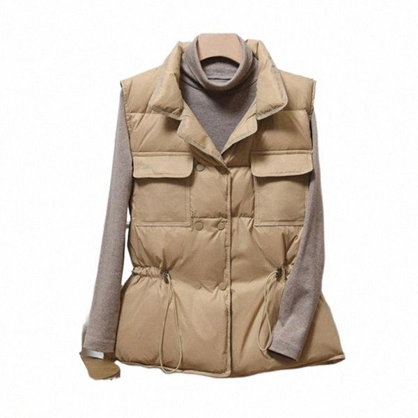 

women's down & parkas women's down & parkas winter vest women khaki vests korean stand-up collar waistcoat female fashion warm 202, Black