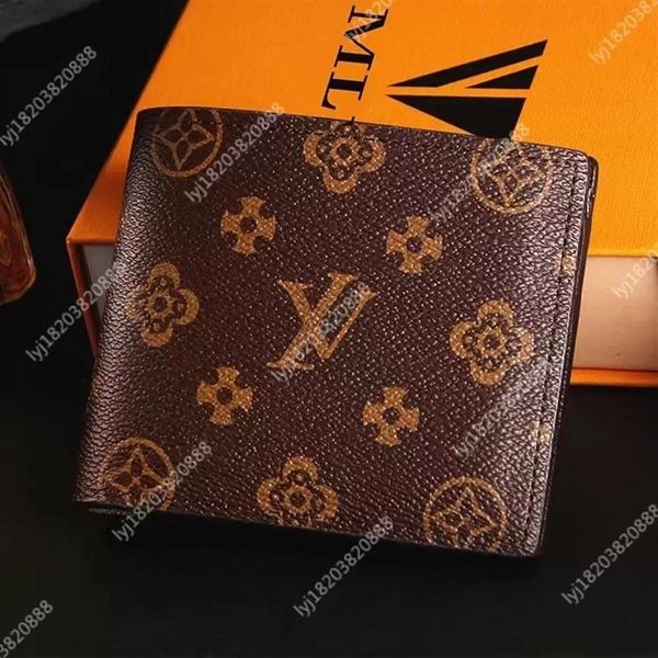 

luxury leather wallets fashion designer wallets retro handbag for men classic card holders coin purse famous clutch wallet with box2481, Red;black