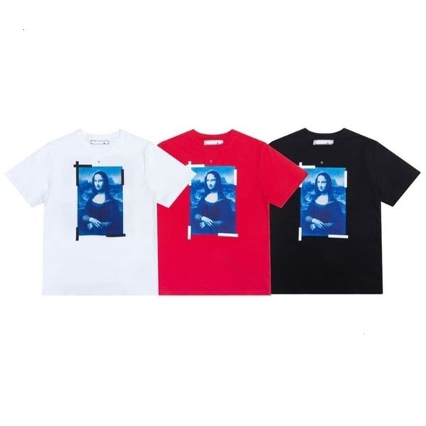 

offs fashion designer t shirts brand teens mens luxury t-shirt religious oil painting letters back arrows tshirts clothing loose cotton wome, White;black