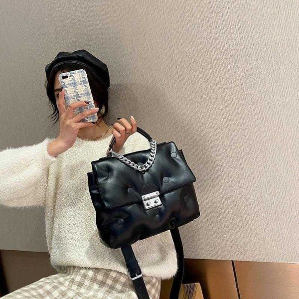 

evening bags fashion crossbody for woman space cotton large capacity handbags solid soft pu leather shoulder bag bubble bolsa sac