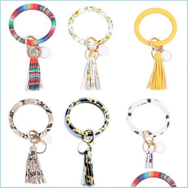 

key rings o key ring bangle portable leather tassel keychain bracelets flower wristlet bracelet keychains holder christmas newdhdhoqv, Slivery;golden