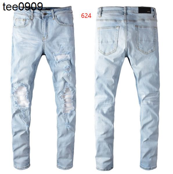 

jeans brand high street blue hole jeans patch slim elastic denim pants price