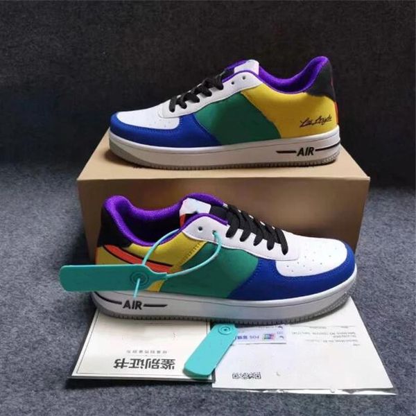 

2021 men women's breathable bowling shoes athletics walking air one outdoor sports basketball sneakers red yellow siz264t