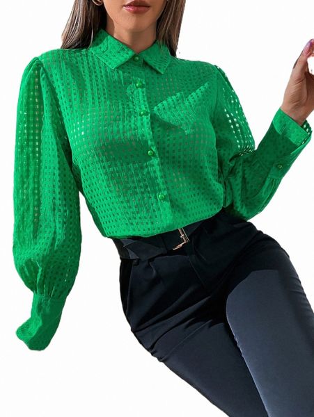 

women's blouses & shirts bishop sleeve button front shirt l3xu#, White