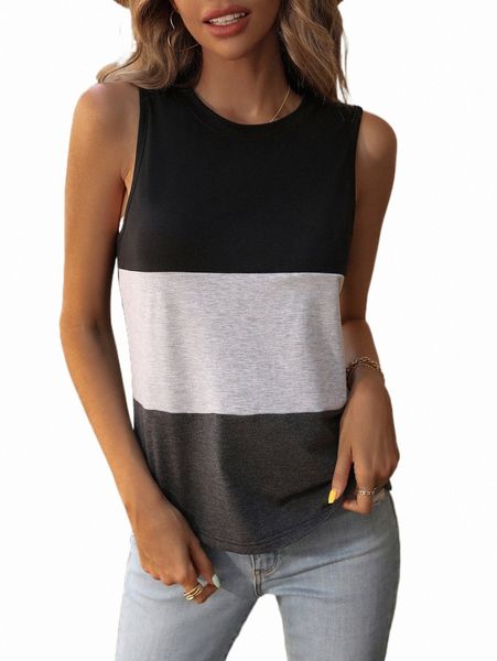 

women's tanks & camis cut and sew tank 2022 new u1br#, White