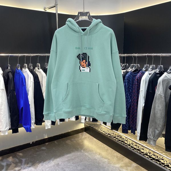 

men's plus size hoodies & sweatshirts in autumn / winter 2022acquard knitting machine e custom jnlarged detail crew neck cotton 5594ss0, Black