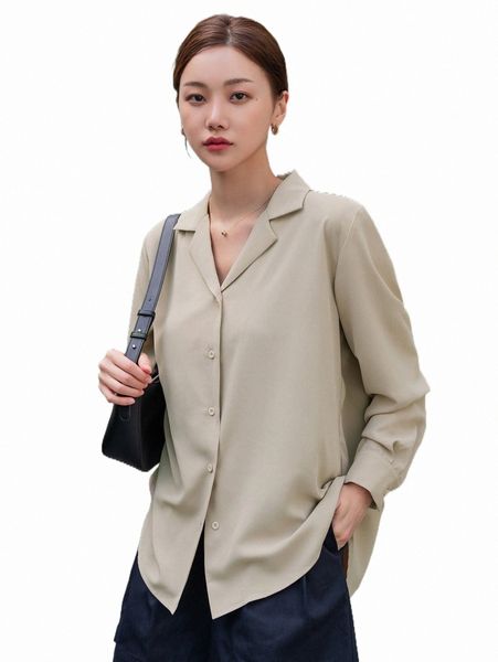

women's blouses & shirts dazy solid lapel neck shirt h5bm#, White