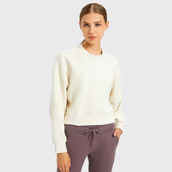 

yoga outfit l-03 women's yoga outfits short pullover sweater loose leisure f