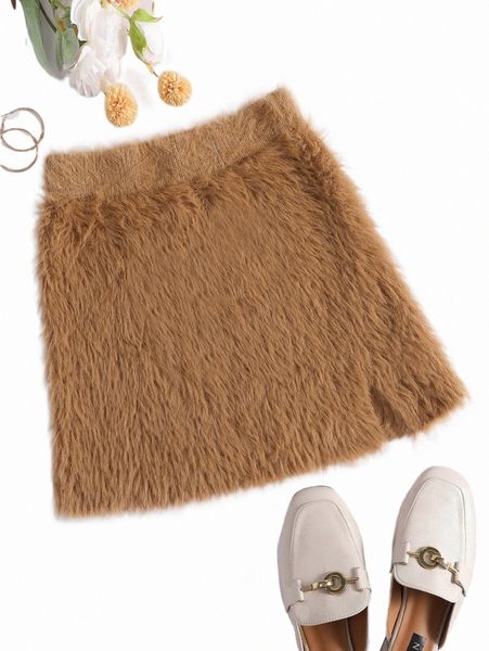 

women's sweaters split hem fuzzy knit skirt 2022 new w6pu#, White;black