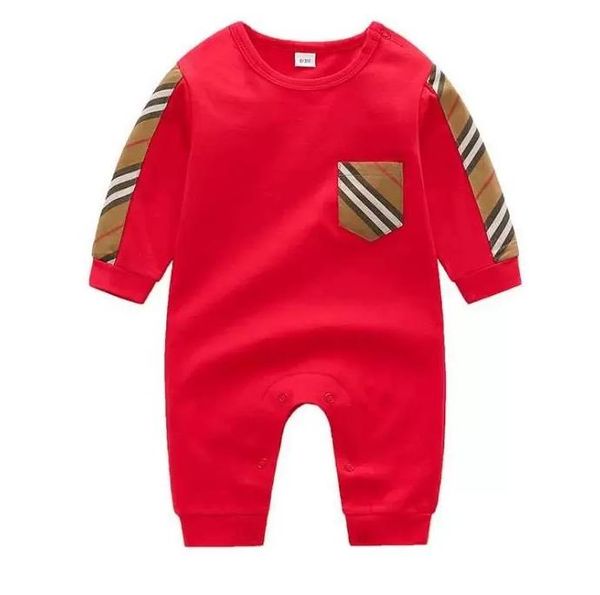

new spring autumn baby long sleeve rompers cotton toddler plaid jumpsuits infant kids onesies newborn clothes sleepwear a01, Blue