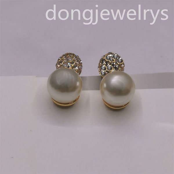 

vintage simple diamonds luxury earrings gold dangle earrings pearl pendant earring jewelry temperament classic retro style dongjewelrys, Silver