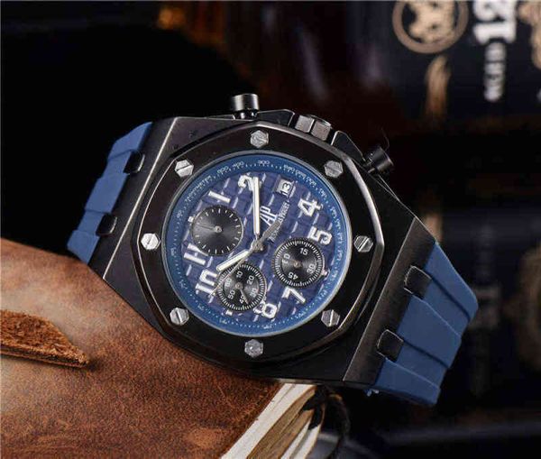 

original watches mens brand luxury clock casual stainless steel men watch sport waterproof chronograph f0km