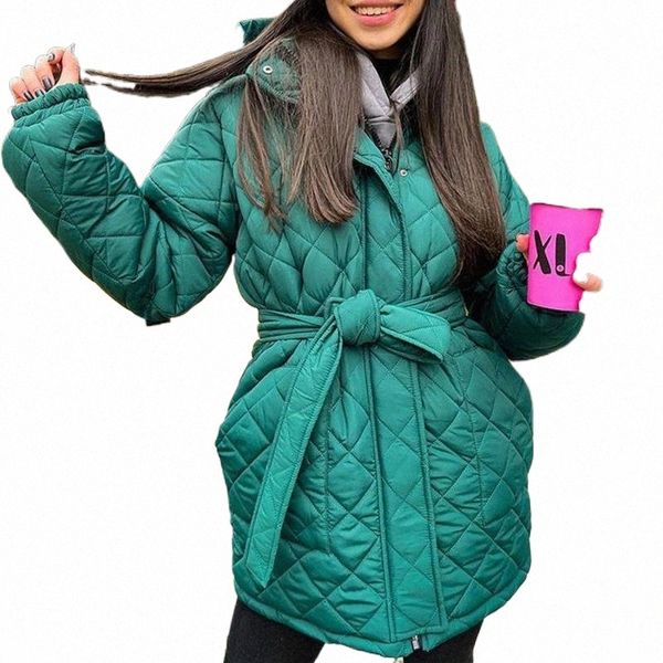 

women's down & parkas women's down & parkas malina solid argyle collected waisted women fashion mid length coats elegant pockets c, Black