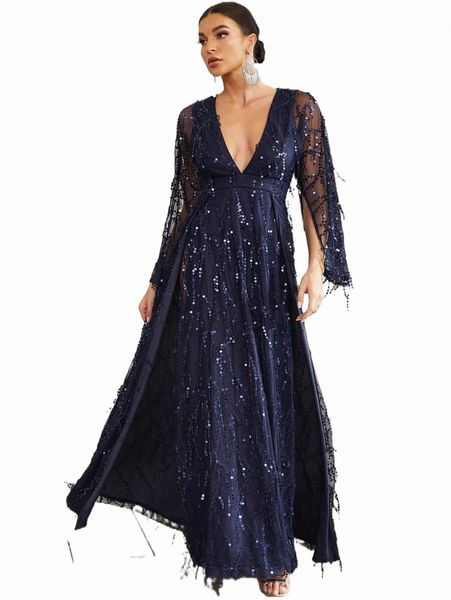 

casual dresses split thigh sequins dress 2022 new t30v#, Black;gray