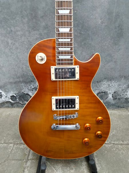 

quality electric guitarone piece body&neck solid maple cap