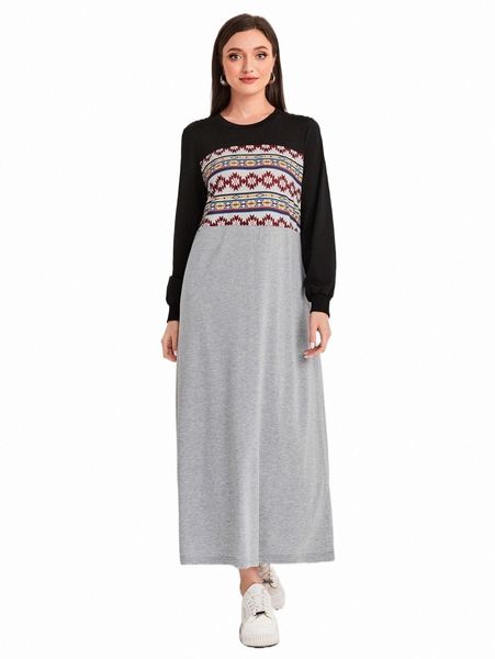 

women's hoodies & sweatshirts geo print sweatshirt dress i5sl#, Black