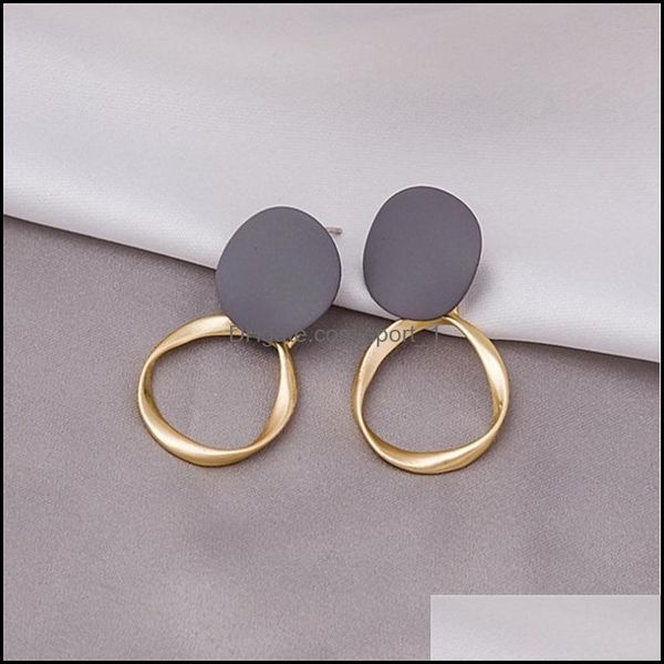 

stud ear stud needle korea chic retro irregar frosted color disc circle earrings ins style earring for women 3709 q2 drop deli sport1 dhhq7, Golden;silver