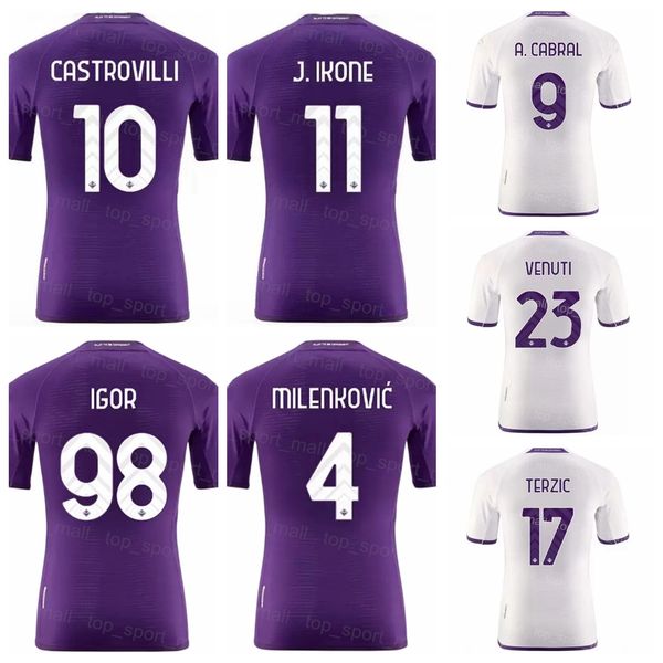 

22-23 club soccer 5 giacomo bonaventura jerseys 22 nicolas gonzalez 8 riccardo saponara 3 cristiano biraghi 7 luka jovic 4 milenkovic footba, Black;yellow