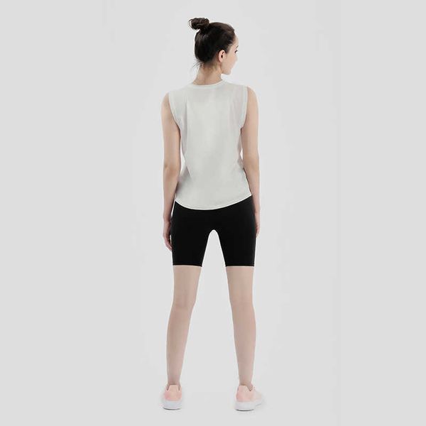 

yoga outfit anti-sweat cotton plain workout yoga tank vest women hip-length