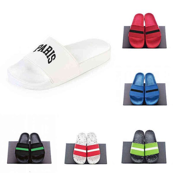 

slippers pool slides designer beach shoes embossing foam flats sandals 35-45 bath outdoor triple black white green resin bone paris rubber