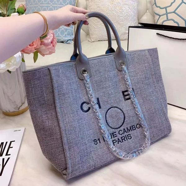 

fashion luxury women's handbags beach bags ch brand canvas embroidered label women packs evening bag classic big handbag designers larg