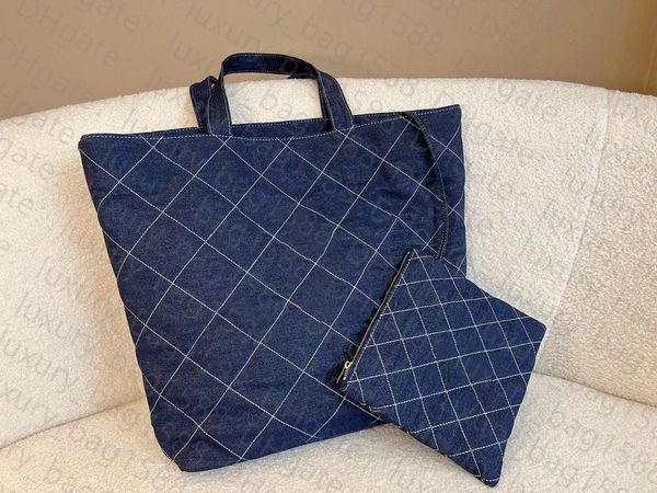 

luxury women bag large capacity handbag denim embroidered logo cross body bag designer rhomb 2022 shopping bag