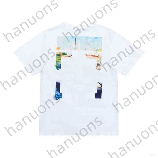 

summer fashion mens t shirts brand luxury designers cotton casual cross offs tshirts oil painting short sleeves t-shirt printing, White;black