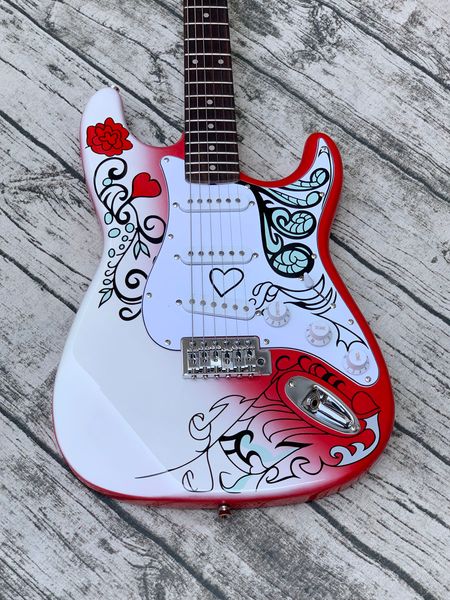 

custom red jimi hendrix monterey electric guitar rosewood fretboard