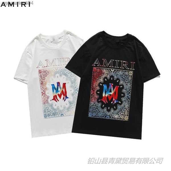 

t-shirt designer trend street amis ris fashion short sleeve colorful pattern letter printed cotton hip hop high, White;black
