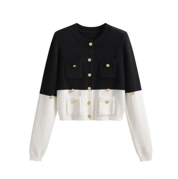 

22ss new women's sweaters loose casual brand women cardigan v-neck designer sweaters, White;black
