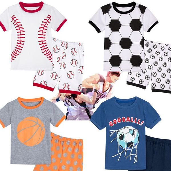 

children pajamas kids boy football sleepwear set halloween carnival christmas elf xmas nightwear toddler santa claus clothes 20220907 e3, Blue;red