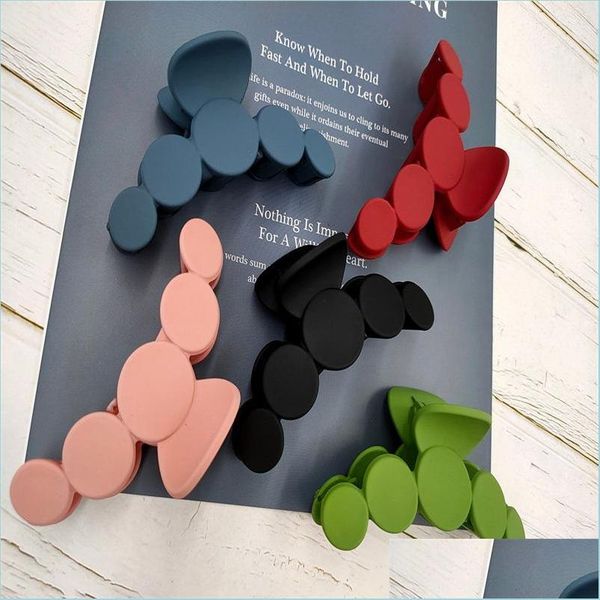 

hair clips barrettes korea style round side clip hair claws accessories dots hairpins acrylic candy color large size ponyt vipjewel dhiox, Golden;silver