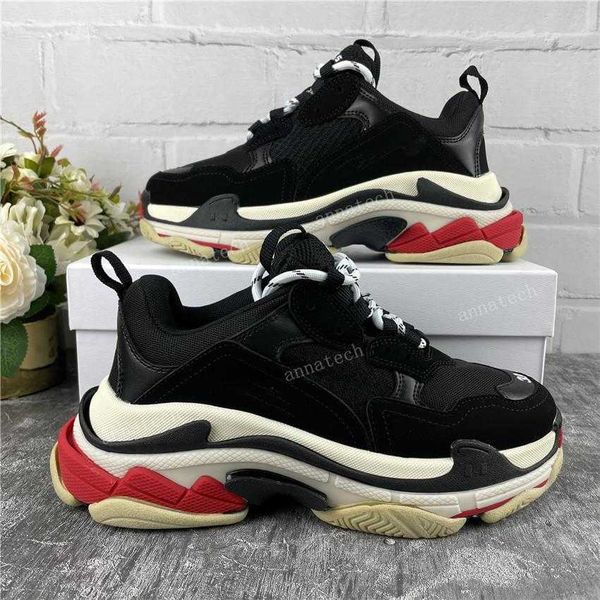 

2022 paris dad shoes 17fw tripe s womens comfort casual shoes mens platform daily lifestyle skateboarding shoe make old sports athletic 1top, Black
