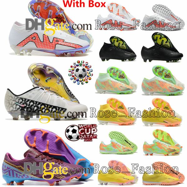 

zoom mercurial vapores 15 soccer shoes elite fg football boots mens cleats academy mg 2022 world cup tf trainers