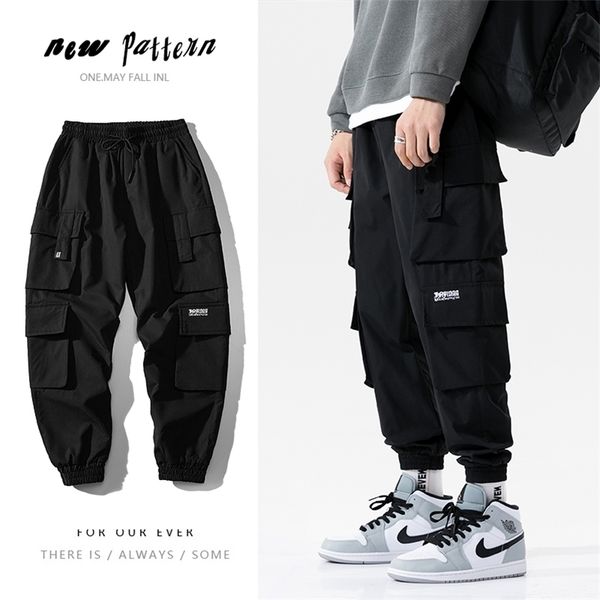 

men's pants streetwear black mens harem joggers pants men cargo pants hip hop casual pockets sweatpants male oversized fashion trousers