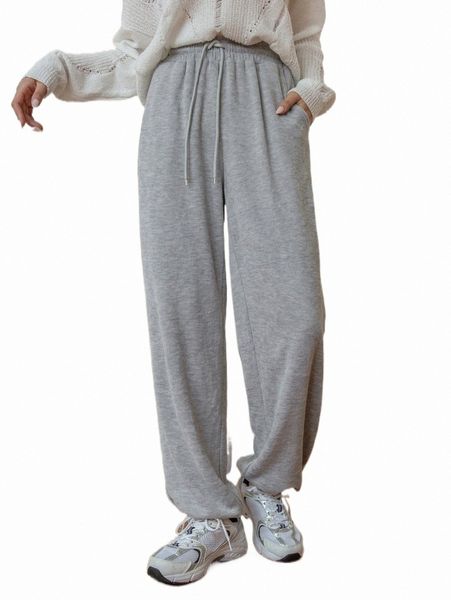 

women's pants & capris dazy drawstring waist slant pocket sweatpants k9aw#, Black;white