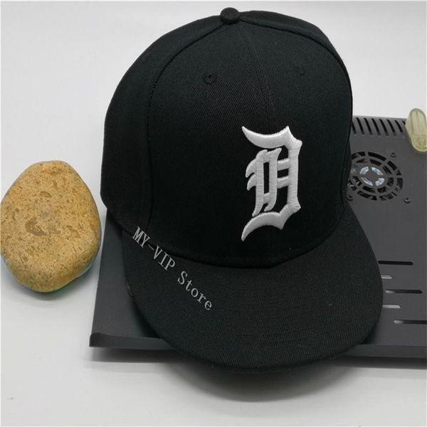 

detroit sports fitted hats cool baseball cap flat peak hip hop tiger men women blue black full closed gorra267z, Blue;gray