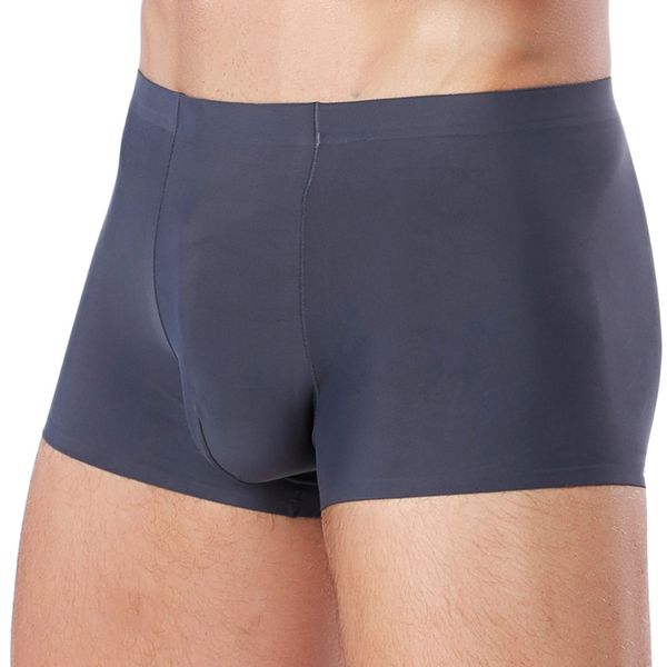 

underpants men's underwear boxer shorts fashion breathable u convex ice silk seamless panties, Black;white