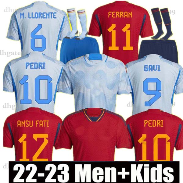 

spain away soccer jersey camiseta espana morata rodrigo torres pedri world cup ramos thiago iniesta alba football shirt men kids kit socks u, Black;yellow