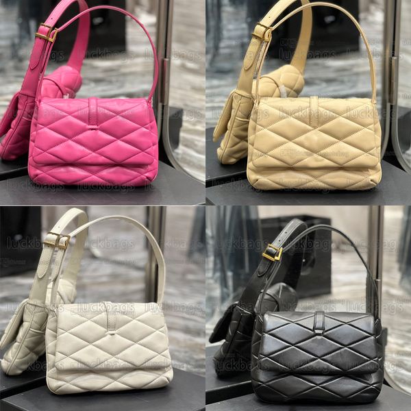 

le 57 hobo bag carre quilted lambskin shoulder bags le57 magnetic snap closure luxurys designers purse messenger underarm wallet