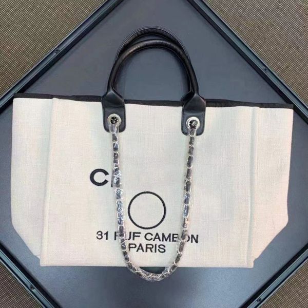 

luxury women's fashion handbags beach bags ch brand canvas embroidered label women packs evening bag classic big handbag designers larg