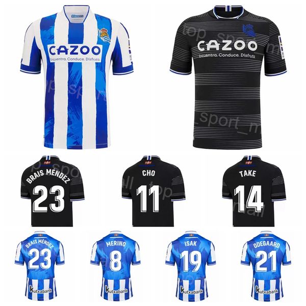 

real sociedad soccer 21 david silva jerseys 2022 2023 19 alexander isak 6 aritz elustondo 33 jon karrikaburu 11 mohamed ali-cho 14 takefusa, Black;yellow